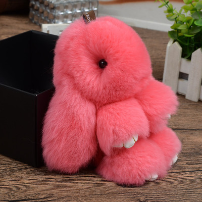 Брелок "Зайка", 19 см, натуральный мех