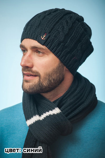 шапка “Николо” с бронзовым якорем