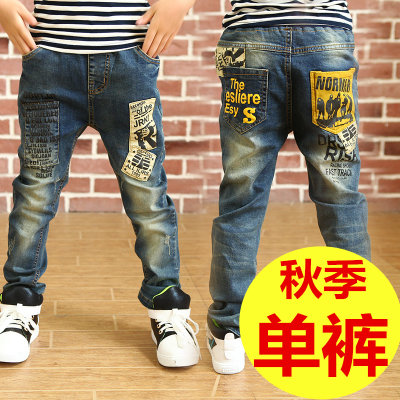 Детские штаны джинсовые Ainiс эластичным поясом, джинса