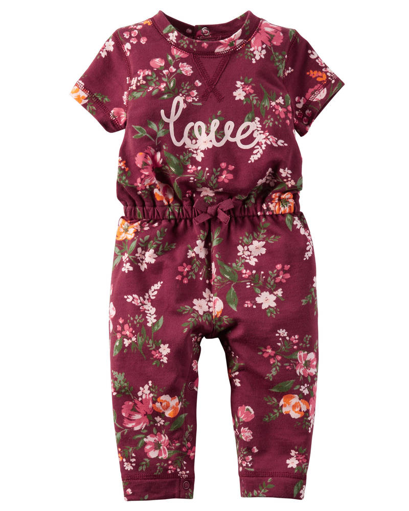 Floral French Terry Jumpsuit
