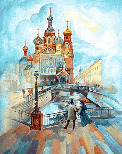 Бульвар у трех мостов - гобеленовый купон