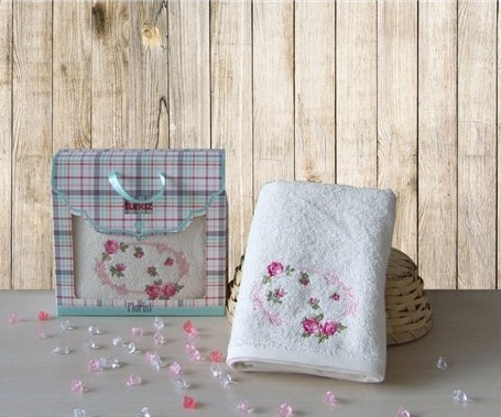 Махровое Полотенце с Вышивкой 50x90см 1 шт/уп. Florist Tek H