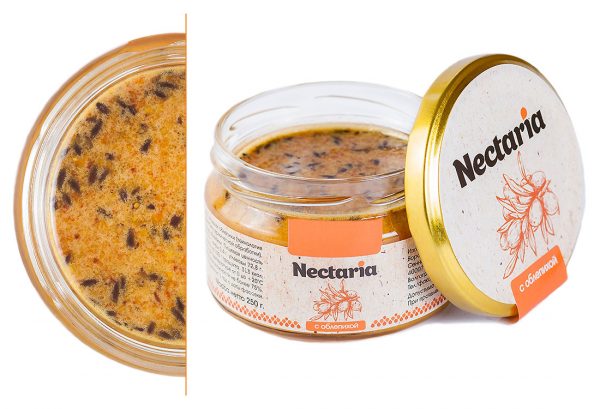 . Взбитый мед Nectaria с облепихой-в наличии 5 банок по 250м