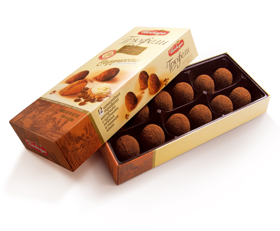 Трюфели шоколадные капучино коробка 180 г