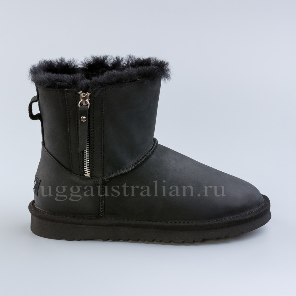 MINI DOUBLE ZIP DEEP BLACK.