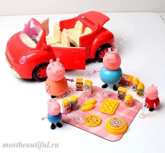Машина Свинки Пеппы с семьей