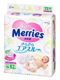 Merries подгузники  S (4-8 кг), 82 шт