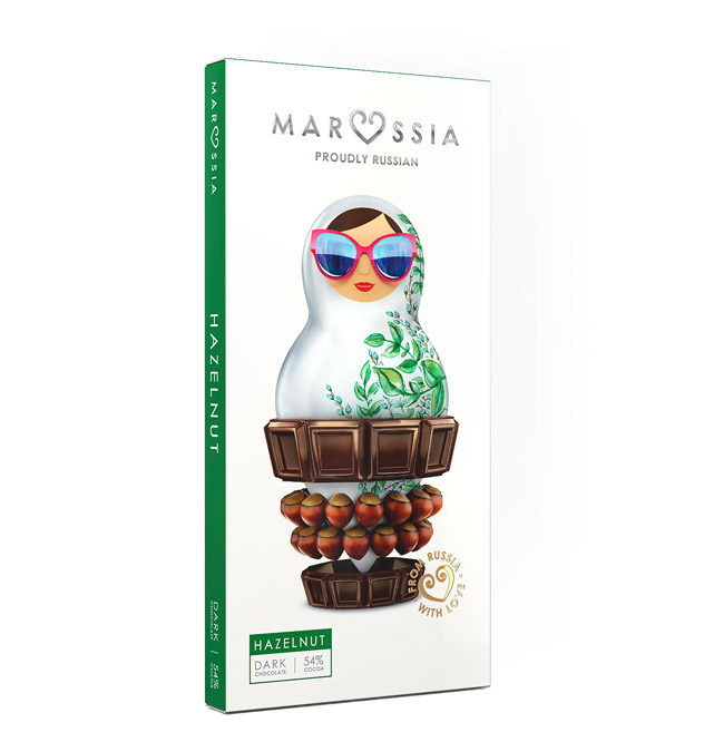 Шоколад "MARUSSIA" Темный с лесным орехом 54%, 100гр