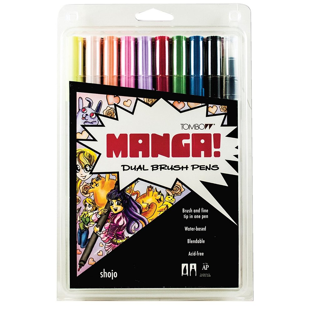 Tombow Dual Brush Pen Art Markers, <b>Manga</b> Shojo, 10-Pack за 1264 руб. 