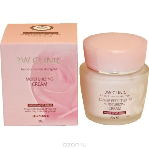 [3W CLINIC] УВЛАЖНЕНИЕ Крем д/лица Flower Effect Extra Moist