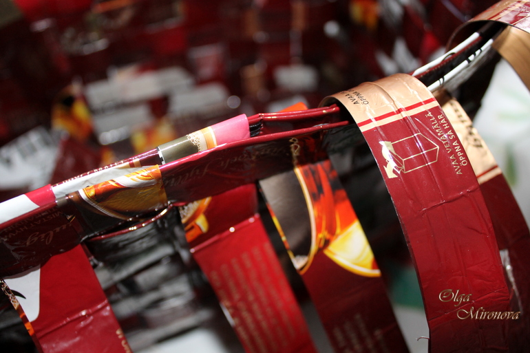 Сумка из кофейных пакетов.