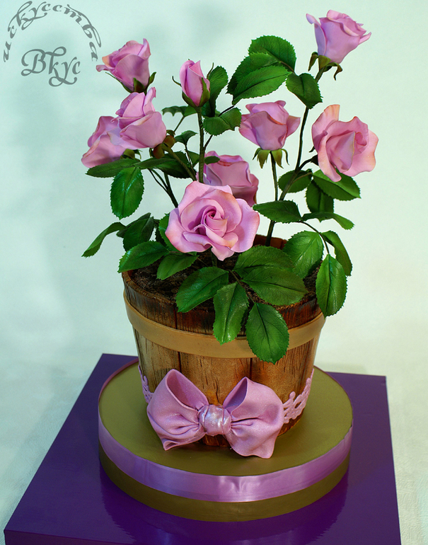 Торт "Бабушкины розы".