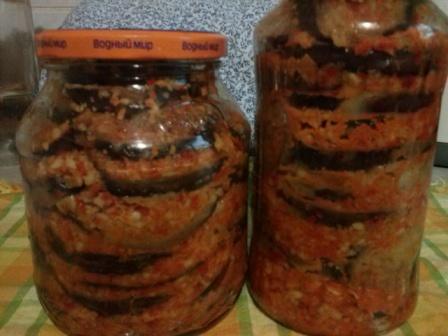 очень острая закуска закуска из баклажан с чесноком и перцем огонек