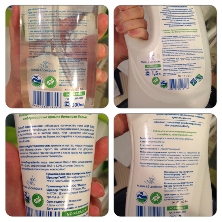 Средства для стирки и мытья детского