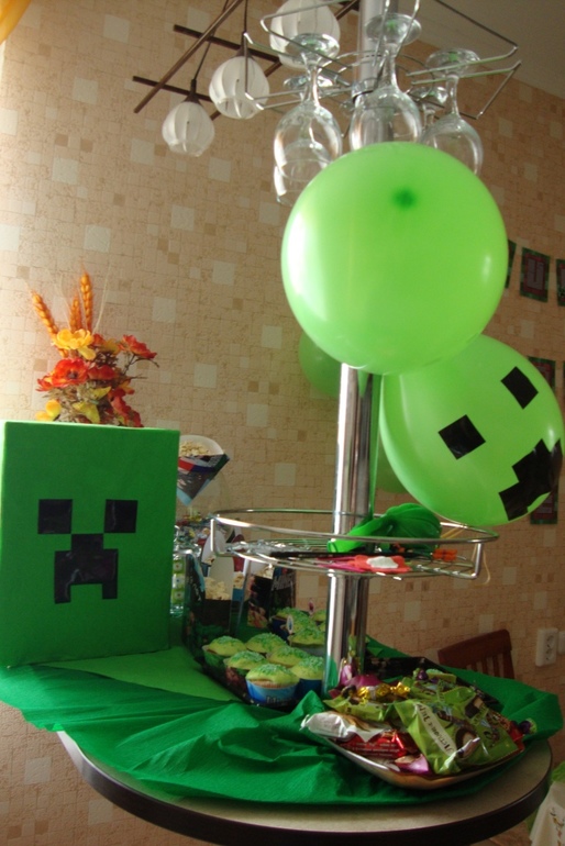 День рождение в стиле Minecraft