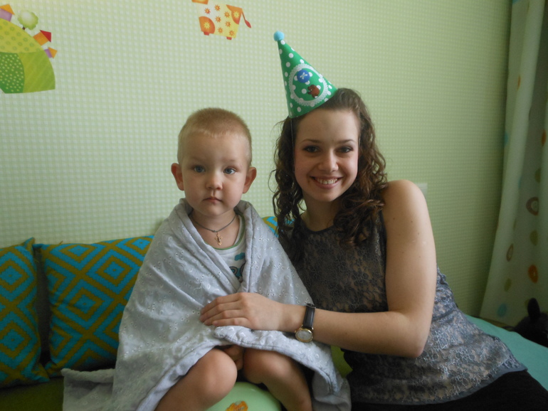 Наши 2 годика с Винни-Пухом