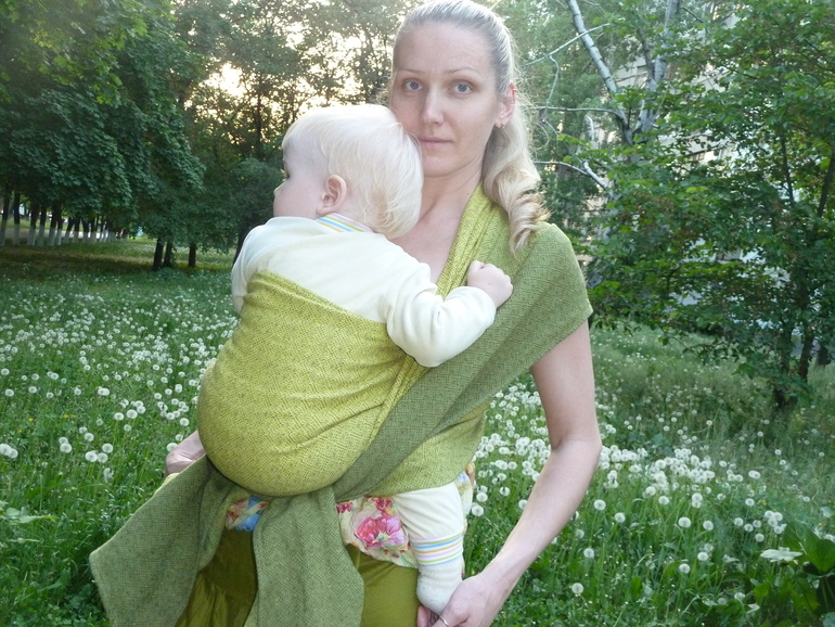 Дидимос мох, хлопок/лён, крашенная градация