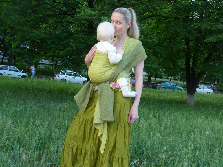 Дидимос мох, хлопок/лён, крашенная градация