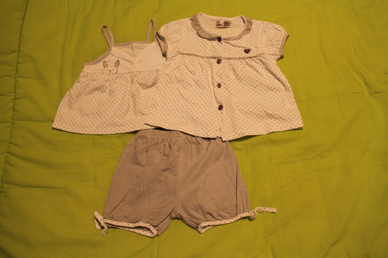 Тройка на девочку (майка, кофта, шорты) – 90 см