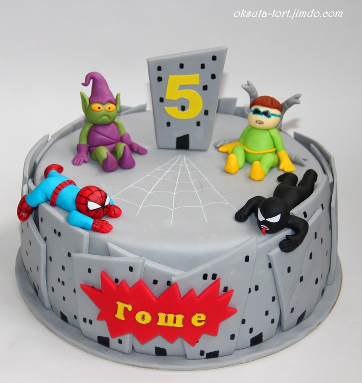 Торт "Человек Паук для Гоши"