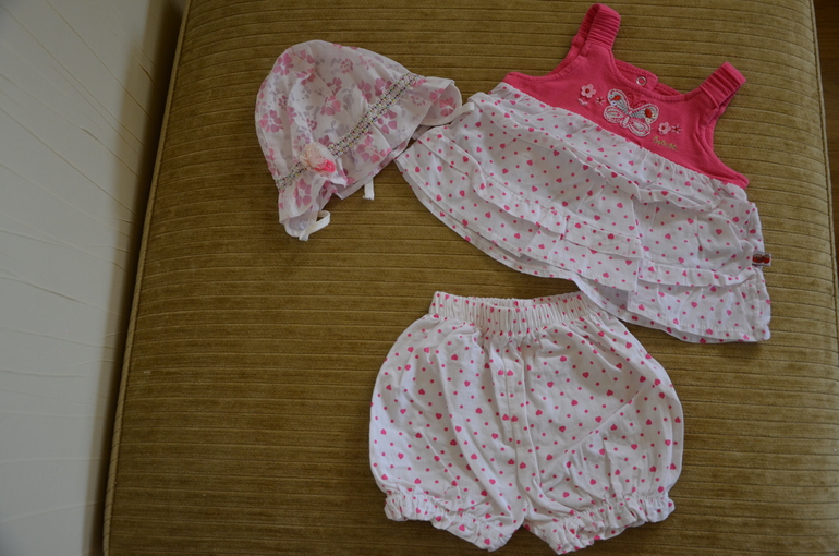 летнее на девочку на рост 62 и 68 см (МНОГО одежды!)