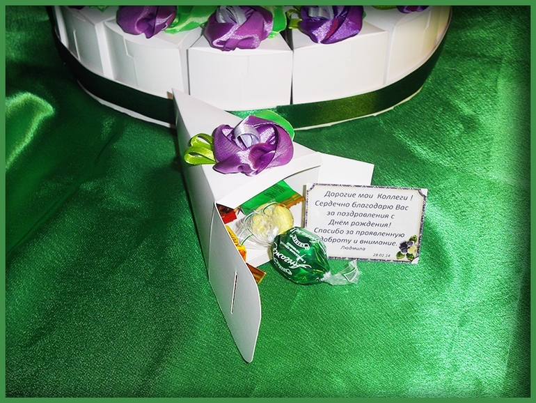 тортики бумажные к празднику на заказ