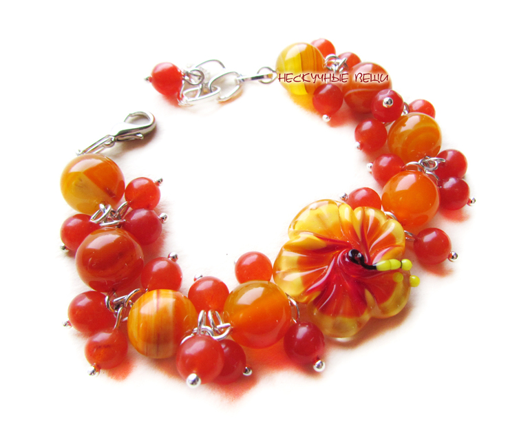 Цветочный браслет №12