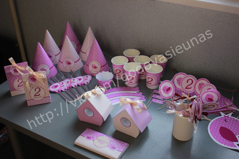 Набор "Polka dots and Birdie" на 2-х летие Кристины!