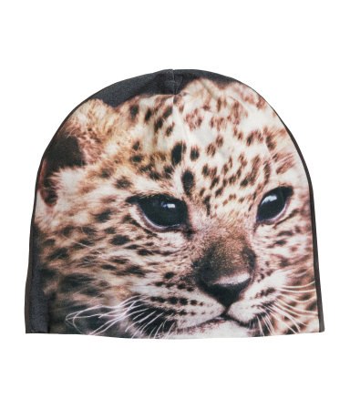 Продается новая шапочка НМ на весну-лето, с мордочкой леопарда