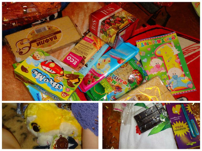 Мега-посылка к годовасию доченьки :)