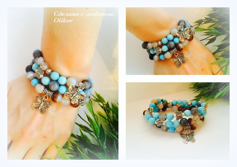 Браслет из бразильского агата