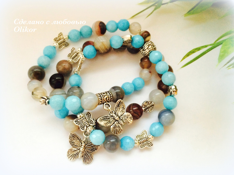 Браслет из бразильского агата