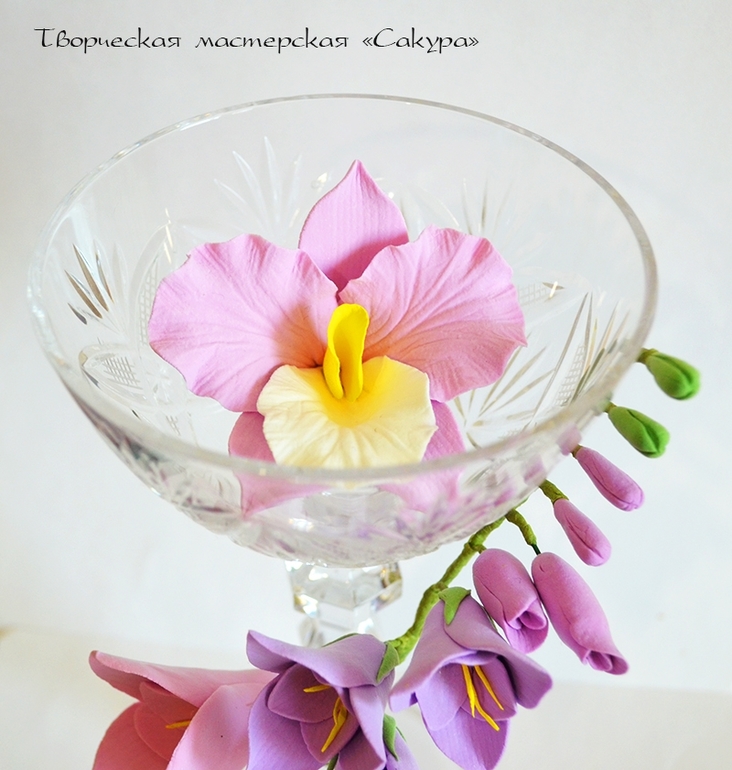 Свадебные аксессуары, украшения, букетики из японской глины!