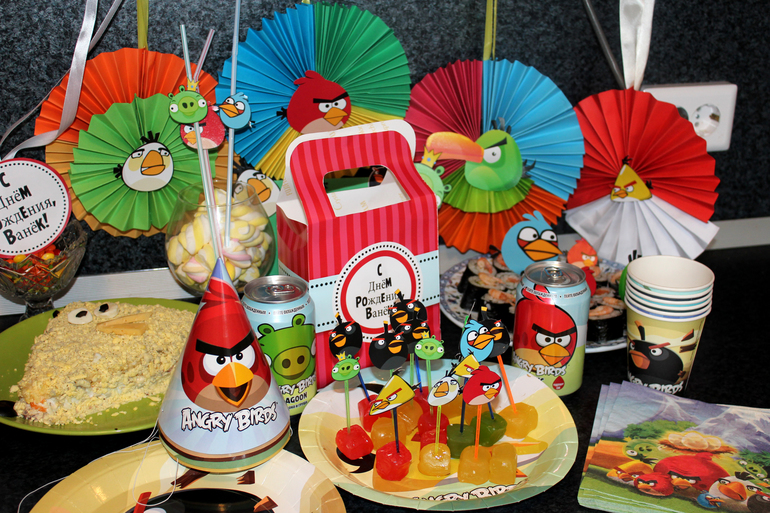 День рождения в стиле Angry birds
