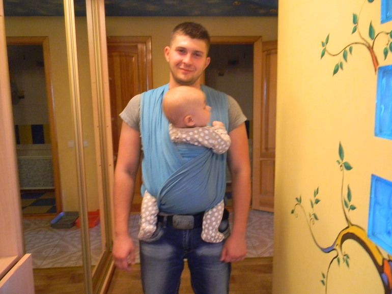 Наконец-то муж в слинге :)