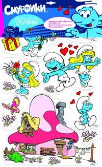 Атрибуты для праздника в стиле Смурфики