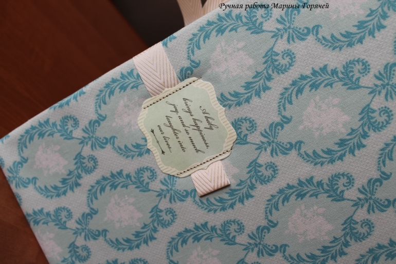 Альбом для новорожденного мальчика - винтаж и кружева!