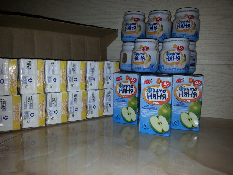 Новый набор продуктов на молочной кухне
