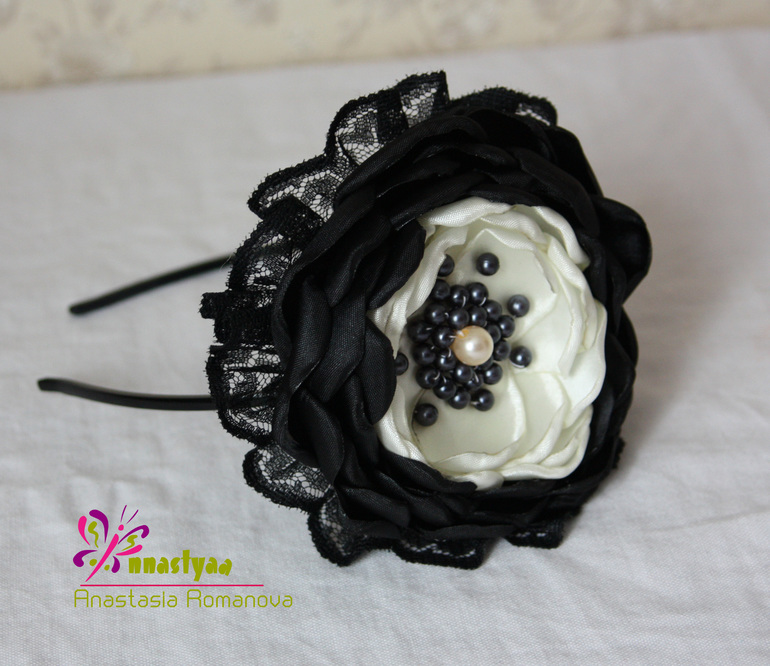 Чудесный подарок -  ободок и открытка.