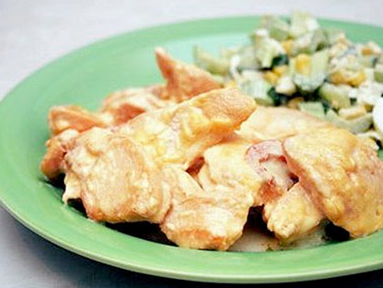 Курица в чесночном соусе