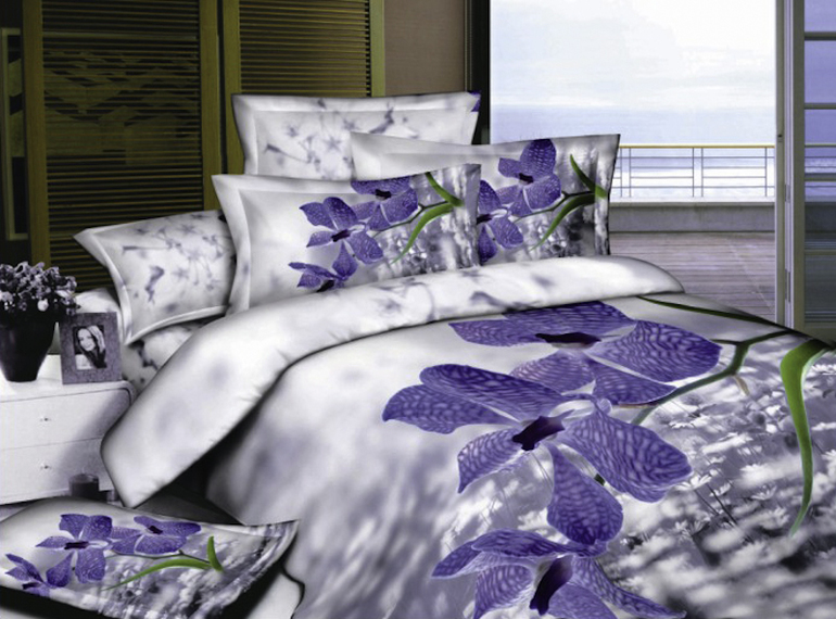 Постельное белье 3Д из сатина, размеры 2-сп. и Евро