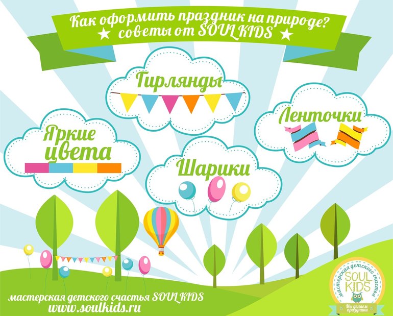 Как оформить праздник на природе?