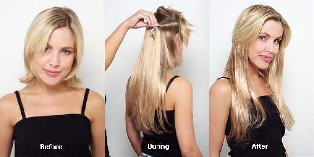 Как скрыть переход волос с волосами на заколках