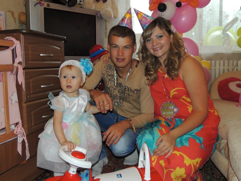 Первый день рождения нашей принцессы.