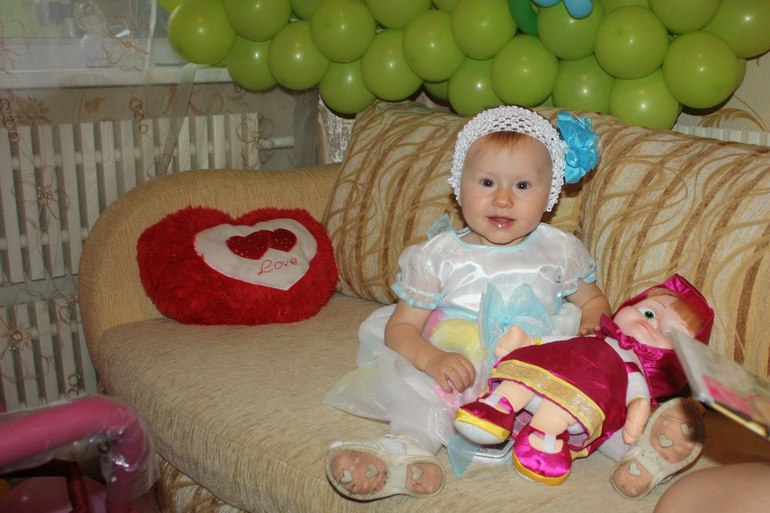 Первый день рождения нашей принцессы.