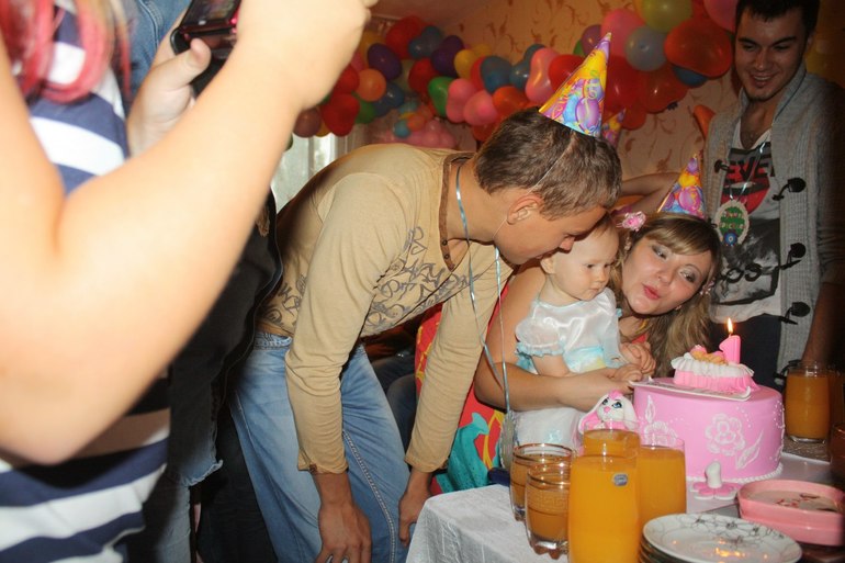 Первый день рождения нашей принцессы.