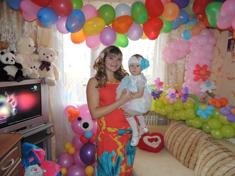 Первый день рождения нашей принцессы.