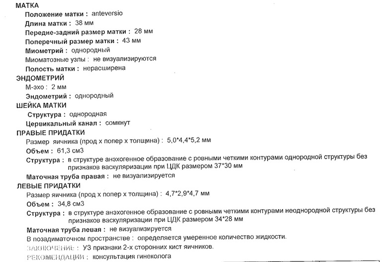 Результаты УЗИ, я в некотором шоке.