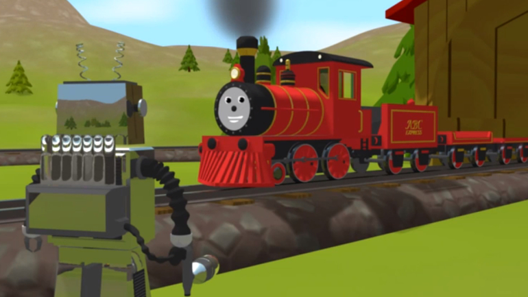 Паровозик Шонни. Цвета для Детей