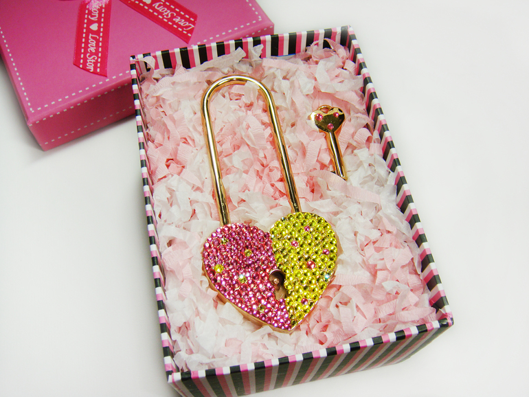 Свадебный замочек со стрзами